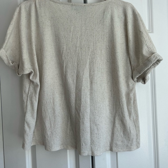 BELLE CREAM BUTTON DOWN TOP-S - Picture 2 of 4